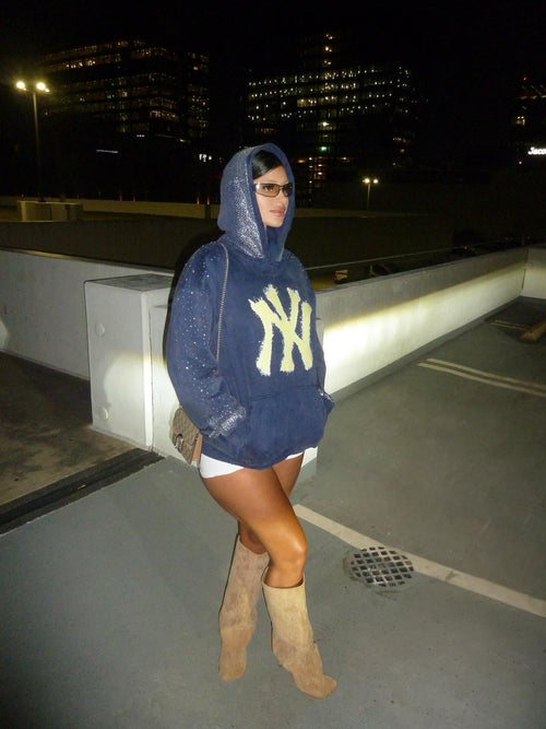 Custom Rhinestone Team Hoodie